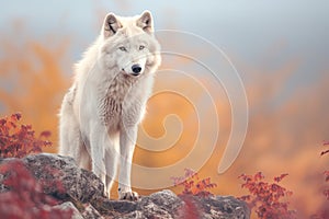 Arctic Wolf Looking at the Camera