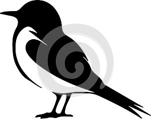 Arctictern Black Silhouette Generative Ai