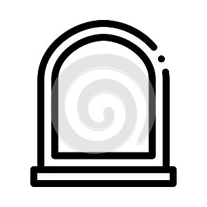 Arcuate window icon vector outline illustration