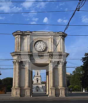 Arcul de triumf triumphal arch chisinau, moldova photo