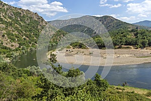 Arda River meander near town of Madzharovo, Bulgaria