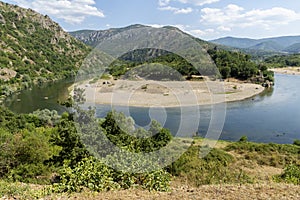 Arda River meander near town of Madzharovo, Bulgaria