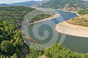 Arda River meander and Rhodopes mountain, Bulgaria