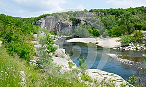 Ardeche river in France