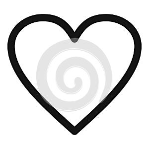 Ardent heart icon, simple style.