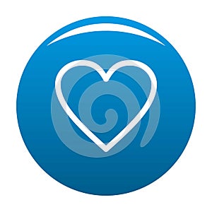 Ardent heart icon vector blue