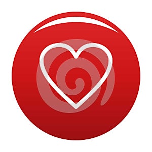 Ardent heart icon vector red