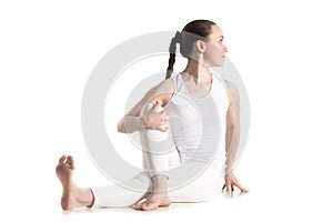 Ardha Matsyendrasana yoga pose photo