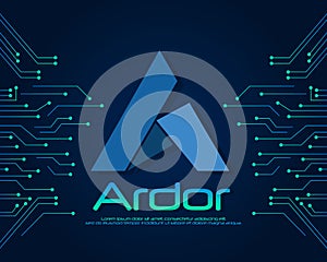 Ardor blockchain style background collection