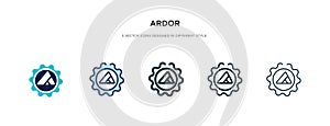 Ardor icon in different style vector illustration. two colored and black ardor vector icons designed in filled, outline, line and