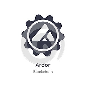 ardor icon. isolated ardor icon vector illustration from blockchain collection. editable sing symbol can be use for web site and