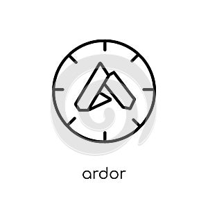 Ardor icon. Trendy modern flat linear vector Ardor icon on white photo