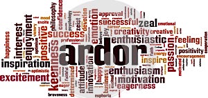 Ardor word cloud