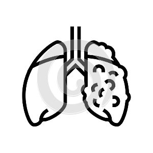 ards respiratory disease line icon vector illustration