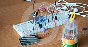 Arduino electronic platform for hobbyists. Electronic programming background. Project
