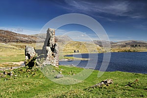 Ardvreck Castle overlooking Loch Assynt