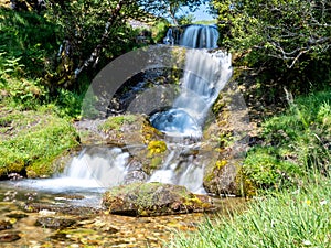 Ardvreck castle waterfall, Scotland