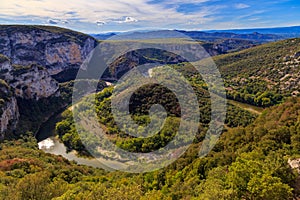 ArdÃÂ¨che river in the Gorges d`Ardeche natural reserve photo