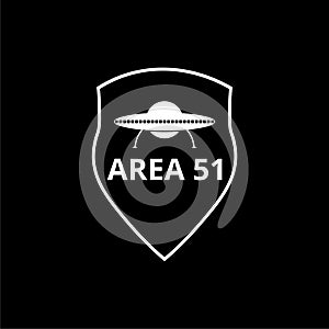 Area 51 icon isolated on dark background