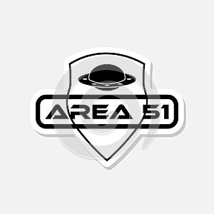 Area 51 icon sticker isolated on white background