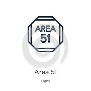 Area 51 icon vector. Trendy flat area 51 icon from signs collection isolated on white background. Vector illustration can be used