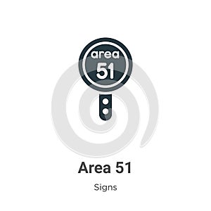 Area 51 vector icon on white background. Flat vector area 51 icon symbol sign from modern signs collection for mobile concept and
