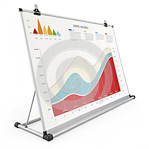 Area Chart isolated on white background