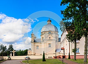 The area of the church of the Holy Trinity. Liskiava. Lithuania