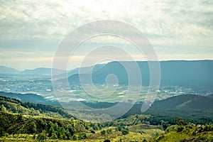 Area of Daikanbo observatory. One of beautiful landmark viewpoint of Aso