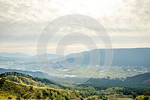 Area of Daikanbo observatory. One of beautiful landmark viewpoint of Aso