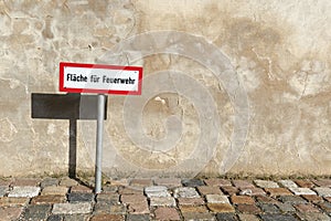Area for the fire brigade in Wittenberg in Germany