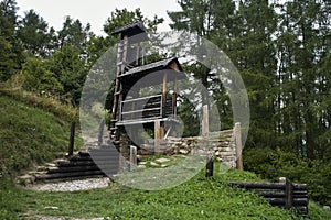 Archeaological open-air museum Havranok, Slovakia: Havranok - archaeological site above the dam wall of Liptovska Mara and a