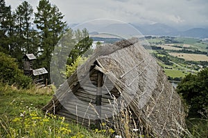 Archeaological open-air museum Havranok, Slovakia: Havranok - archaeological site above the dam wall of Liptovska Mara and a