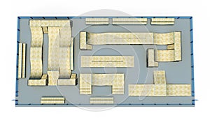 Area for inline skating top view