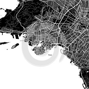 Area map of Pireas, Greece