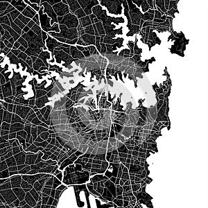 Area map of Sydney, Australia photo