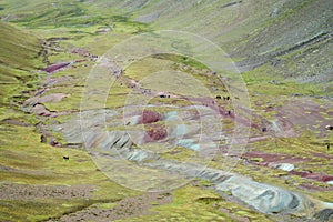 Area of Montana De Siete Colores near Cuzco