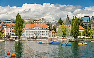 Area near the lake in Lausanne