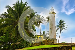 Area near lighthouse, fort Galle, Sri Lanka.