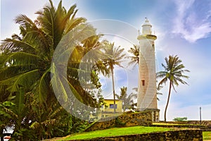 Area near lighthouse, fort Galle, Sri Lanka.