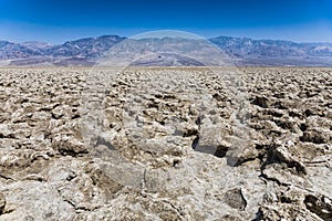 Area of salt plates in the middle of death valley, called Devil