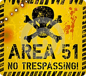 Area 51 sign.vector photo