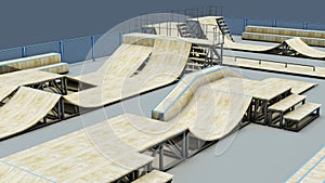Area for a skating or roller