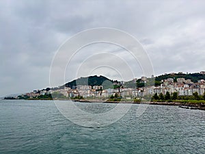 Areal shot of Giresun City and Giresun Harbour photo