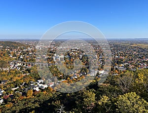 areal view of baden bei wien in fall photo