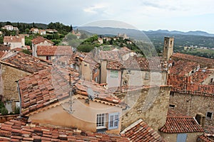Areal view of Callian, France