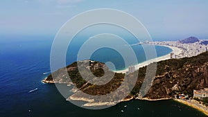 Areal view of a famous Copa Cabana beach in Brazil, Rio de Janeiro. City photo