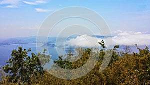 Areal view of a famous Copa Cabana beach in Brazil, Rio de Janeiro. Travel