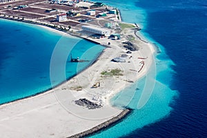 Areal view of Male and the Trans Maldivian Airport