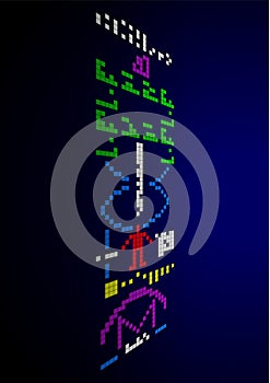 Arecibo message send to the space photo